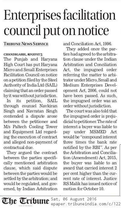 Micro, Small and Medium Enterprises Development Act, 2006 (MSME Act) Vs. The Sanctity of A Contract